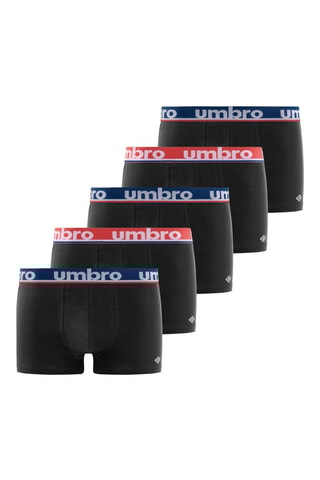 5 boxers – Preto, azul-marinho e vermelho - Umbro