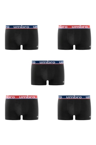5 boxers – Preto, azul-marinho e vermelho - Umbro
