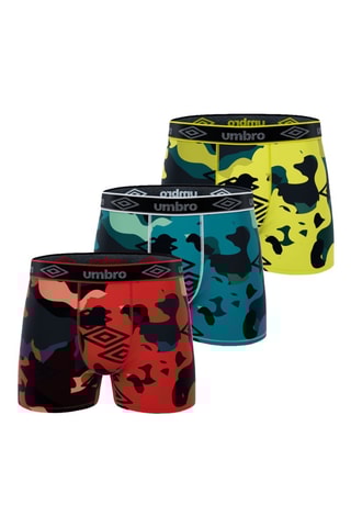 3 boxers - Vermelho e amarelo - Umbro