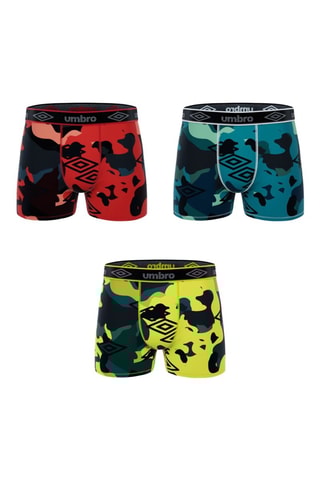 3 boxers - Vermelho e amarelo - Umbro