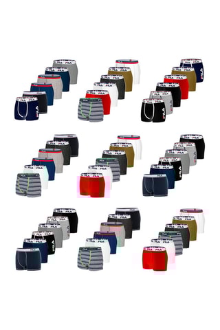 6 boxers Coloris aléatoire - Fila