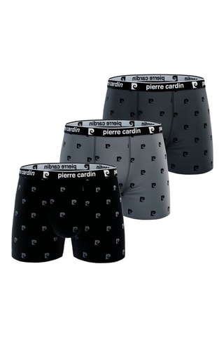 3 boxers - Preto e cinzento-escuro - Pierre Cardin