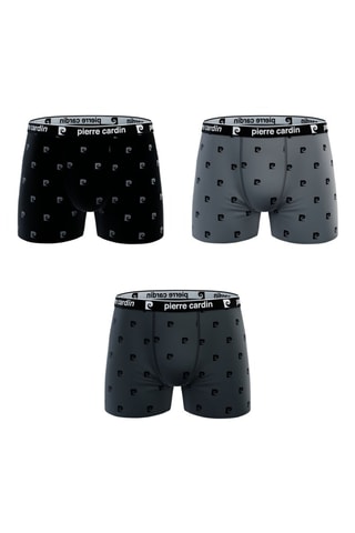 3 boxers - Preto e cinzento-escuro - Pierre Cardin
