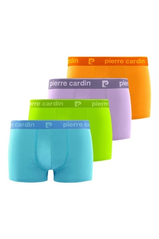 4 boxers - Laranja, verde e violeta - Pierre Cardin