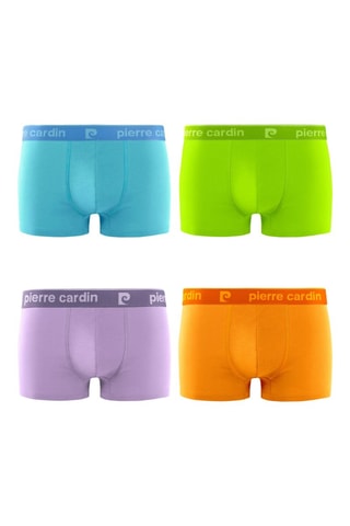 4 boxers - Laranja, verde e violeta - Pierre Cardin