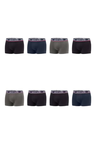 8 boxers - Preto, azul e cinzento - Pierre Cardin