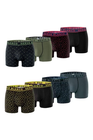 8 boxers - Gris, kaki et noir - Serge Blanco