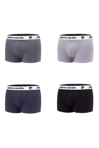 4 boxers Classic - Cinzento, cinzento-claro e azul-marinho - Pierre Cardin