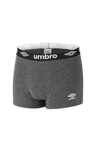 8 boxers Cinzento mesclado e preto - Umbro