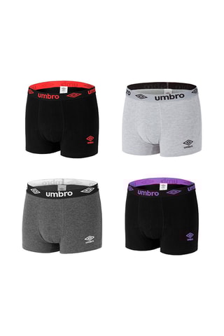 4 boxers Preto e cinzento