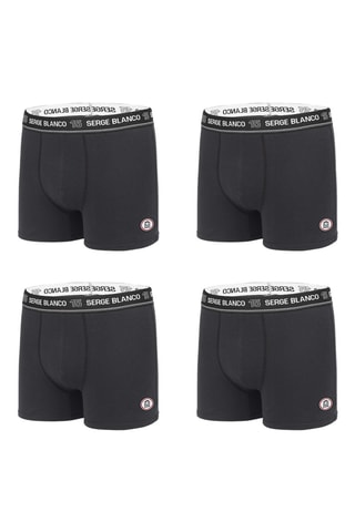 4 boxers Noir - Serge Blanco