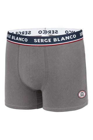 4 boxers - Bleu marine, noir et gris - Serge Blanco