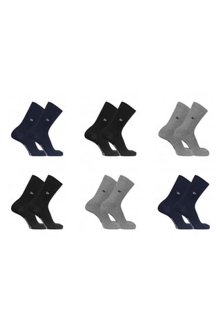 6 paires de chaussettes - Noir, gris et bleu marine - Pierre Cardin