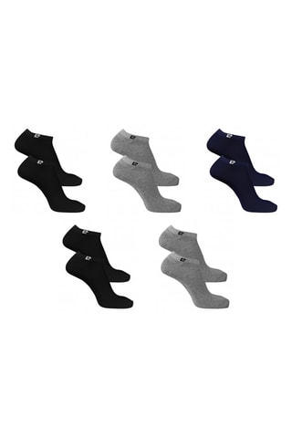 5 paires de socquettes - Noir, gris et bleu marine - Pierre Cardin