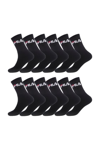 12 paires de chaussettes de tennis Noir - Fila