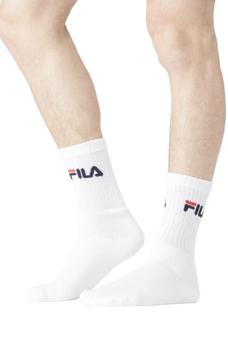 12 paires de chaussettes de tennis Noir et blanc - Fila