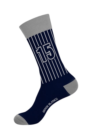 6 paires de chaussettes Noir, gris et bleu - Serge Blanco
