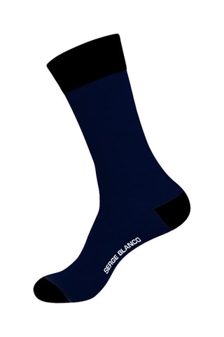 6 paires de chaussettes Noir, gris et bleu - Serge Blanco