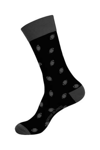 6 paires de chaussettes Noir, gris et bleu - Serge Blanco