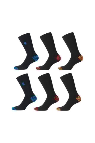 6 paires de chaussettes Noir - Serge Blanco