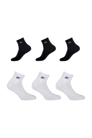 6 paires de chaussettes Noir et blanc - Fila
