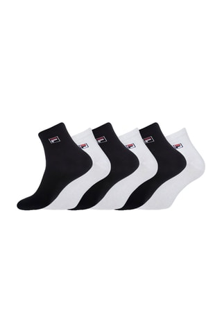 6 paires de chaussettes Noir et blanc - Fila