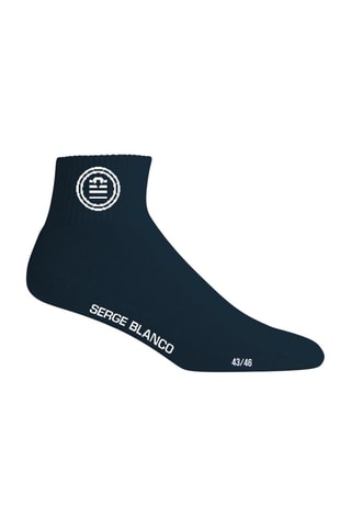 3 paires de chaussettes quarter Blanc, bleu et noir - Serge Blanco