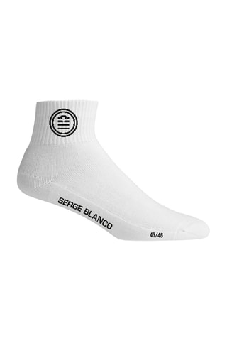 3 paires de chaussettes quarter Blanc, bleu et noir - Serge Blanco