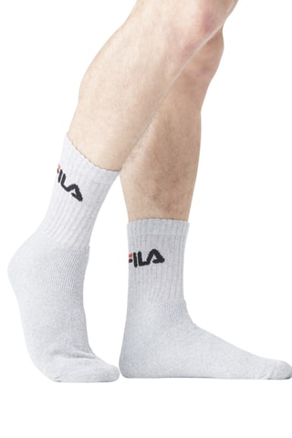6 paires de chaussettes Noir, gris et blanc - Fila