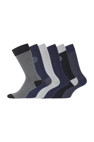 6 paires de chaussettes Noir, bleu et gris - Serge Blanco