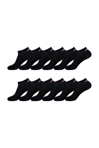 12 paires de socquettes Fila Noir