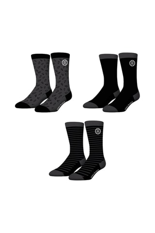 3 paires de chaussettes Noir et gris - Serge Blanco