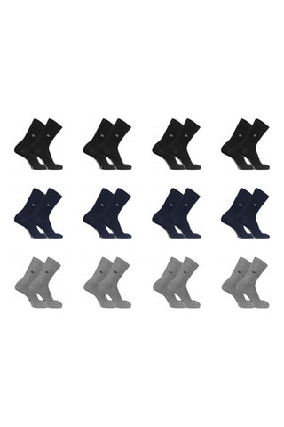 12 paires de chaussettes - Noir, bleu marine et gris - Pierre Cardin