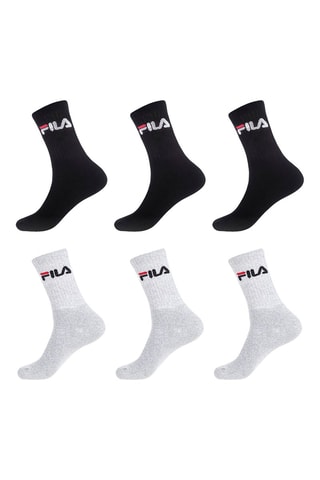 6 paires de chaussettes - Noir et gris - Fila