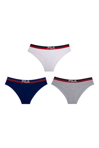 3 culottes Bleu, blanc et gris - Fila