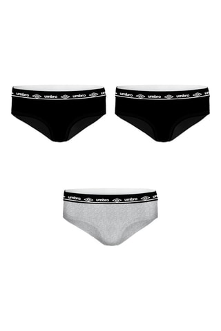3 culottes - Noir, blanc et gris - Umbro