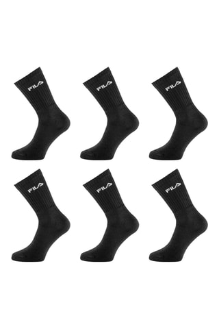 6 paires de chaussettes - Noir et blanc - Fila
