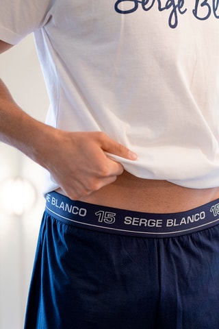 Pyjama - Blanc et bleu marine - Serge Blanco