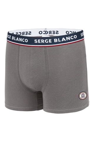 2 boxers - Gris et noir - Serge blanco