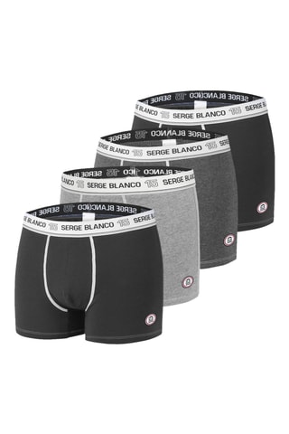 4 boxers - Gris et gris foncé - Serge blanco
