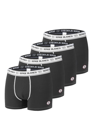 4 boxers - Noir et blanc - Serge blanco