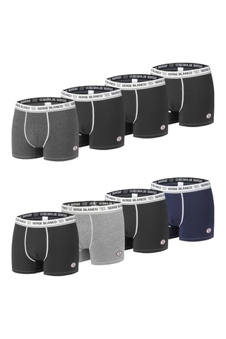 8 boxers - Noir et bleu marine - Serge Blanco