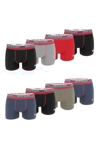 8 boxers - Noir et rouge - Serge Blanco