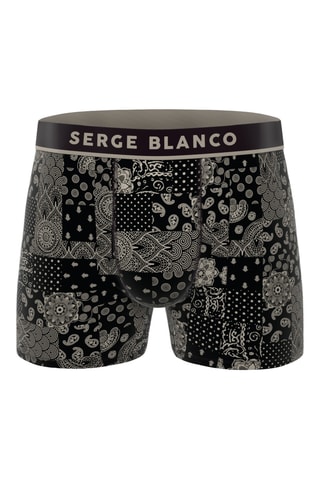 3 boxers - Gris foncé et noir - Serge Blanco