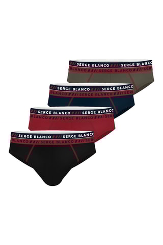 4 slips - Noir et rouge - Serge Blanco