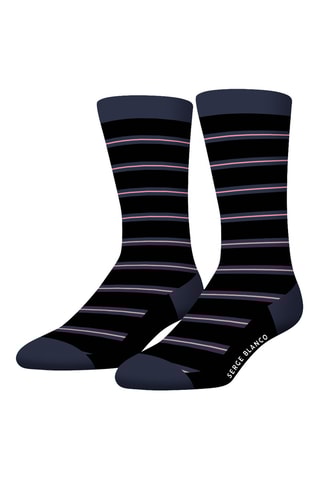 6 paires de chaussettes - Bleu marine et rouge - Serge Blanco