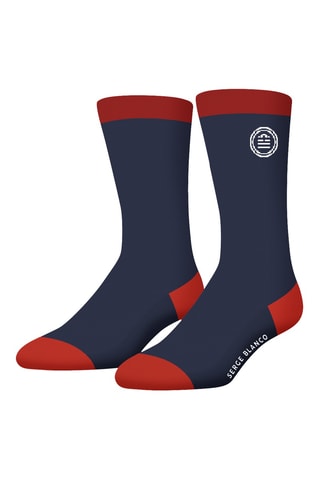 6 paires de chaussettes - Bleu marine et rouge - Serge Blanco