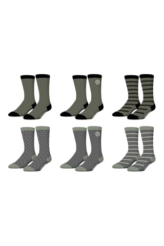 6 paires de chaussettes - Gris et noir - Serge Blanco
