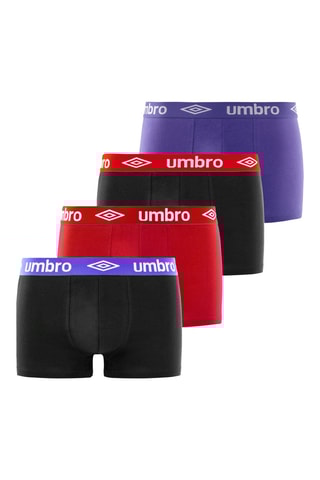 4 boxers - Azul-cobalto e vermelho - Umbro
