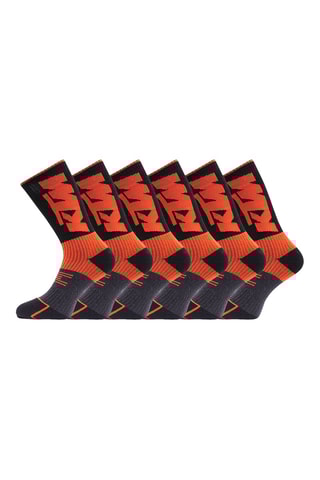 6 paires de chaussettes - Noir et orange - KTM